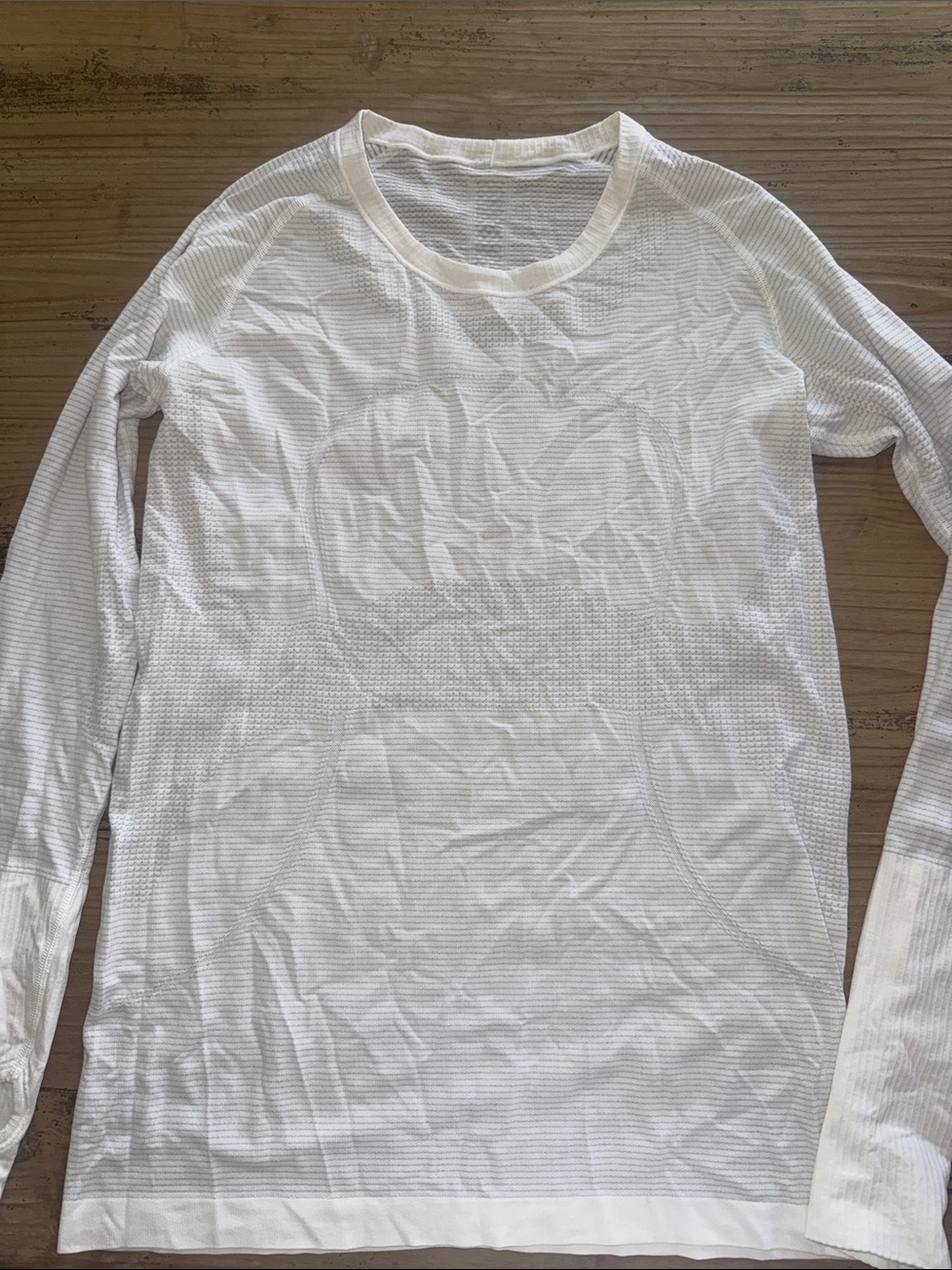 lululemon athletica White Long-Sleeve Waffle Crew